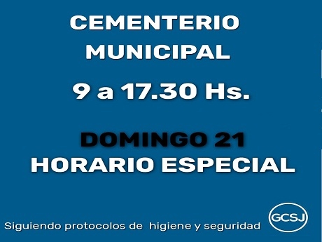 Cementerio- Horario extendido por el día del Padre