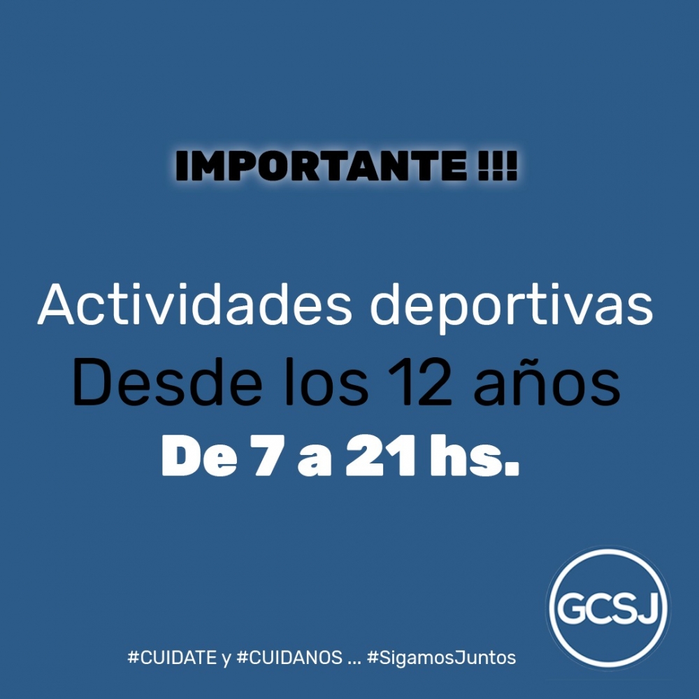 Extensión de horario y edades para las actividades deportivas