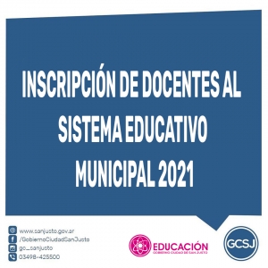 INSCRIPCIÓN  DE DOCENTES AL SISTEMA EDUCATIVO MUNICIPAL 2021