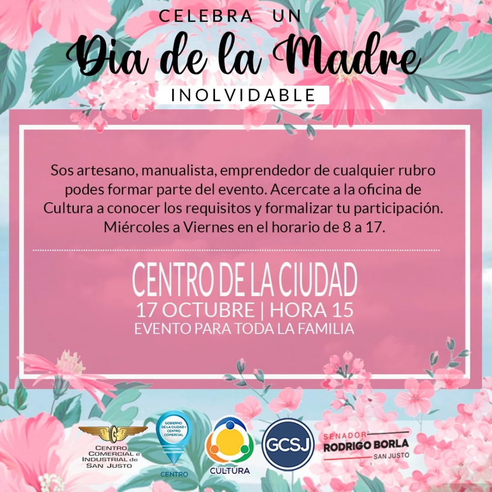 ESTE DOMINGO, FESTIVAL DIA DE LA MADRE.