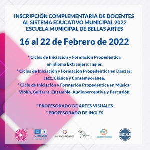 INSCRIPCIÓN DE DOCENTES AL SISTEMA EDUCATIVO MUNICIPAL 2022