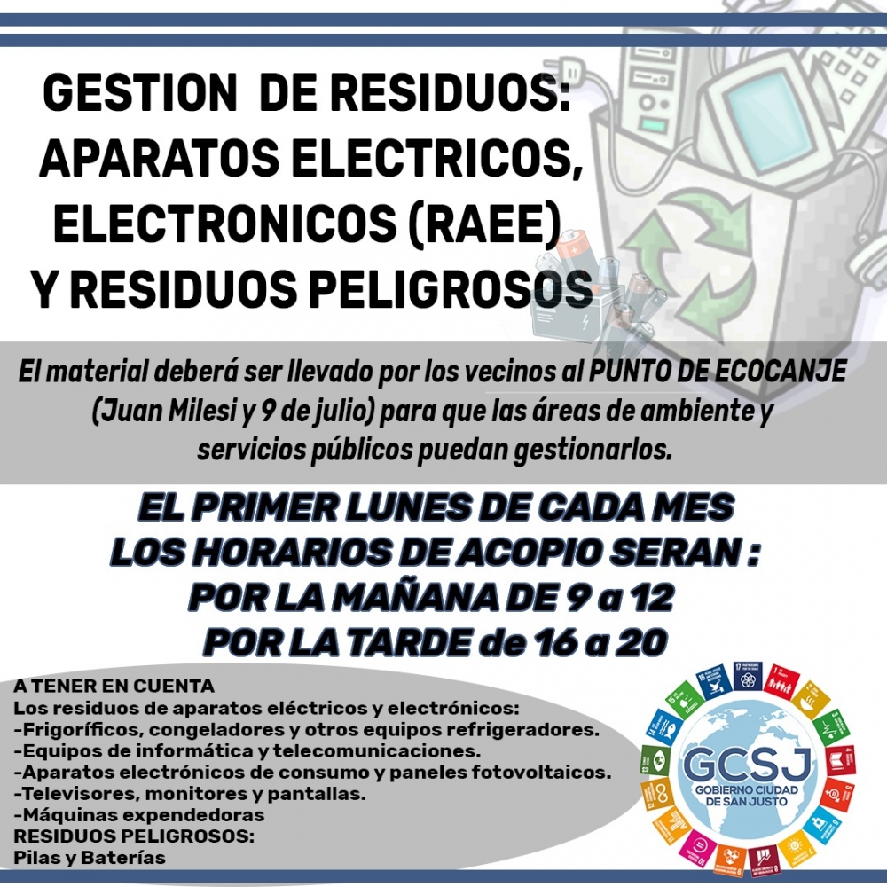  APARATOS ELÉCTRICOS, ELECTRÓNICOS Y RESIDUOS PELIGROSOS.