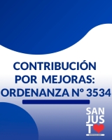  ORDENANZA Nº 3534 / CONTRIBUCIÓN POR MEJORAS.