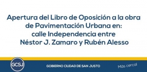  Apertura Libro de Oposición, Ordenanza Nº 2849/16.