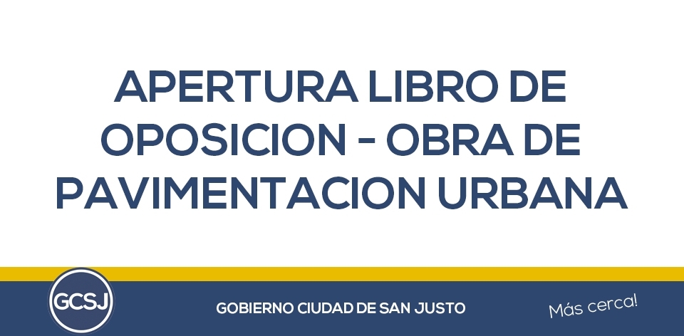 Apertura Libro de Oposición, Ordenanza Nº 2853/16.