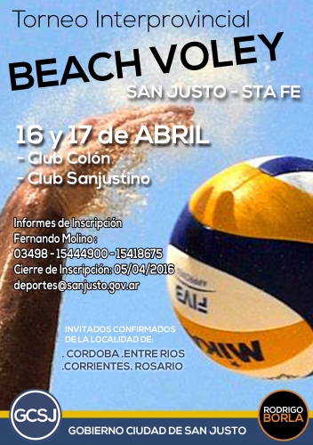 SE POSTERGO EL TORNEO INTERPROVINCIAL DE BEACH VOLEY.