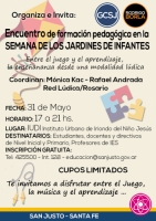 ENCUENTRO DE FORMACION PEDAGOGICA EN LA SEMANA DE LOS JARDINES DE INFANTES.