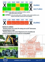 RECUERDE SACAR LOS RESIDUOS EN LOS DIAS Y HORARIOS PROGRAMADOS.