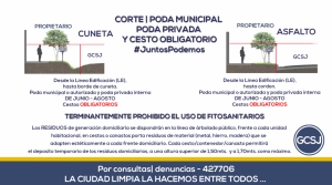 CORTE- PODA MUNICIPAL Y PRIVADA - CESTOS DE BASURA