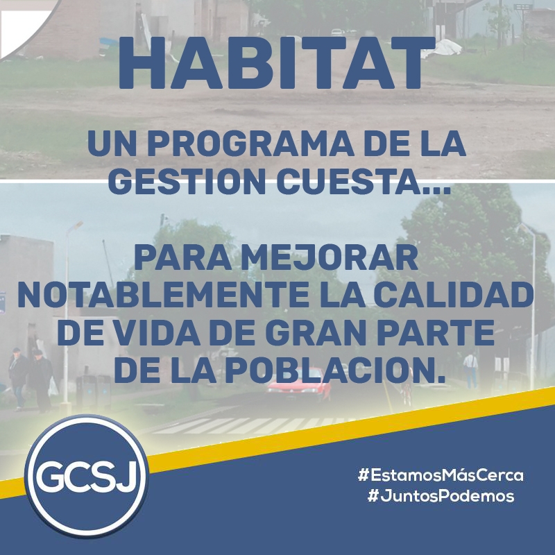 HABITAT: UN PROGRAMA DE LA GESTIÓN CUESTA PARA MEJORAR NOTABLEMENTE LA CALIDAD DE VIDA DE GRAN PARTE DE LA POBLACIÓN.